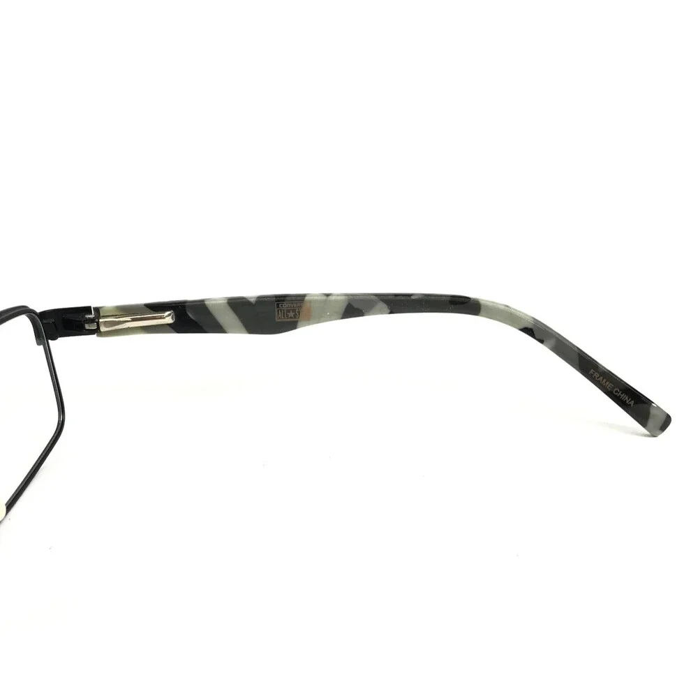 Converse Kids Eyeglasses Frames K012 BLACK Grey Rectangular Full Rim 50-16-130